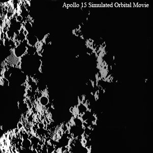 Composite of Apollo 15 Metric frames into a movie, simulating an orbital view for orbit 16