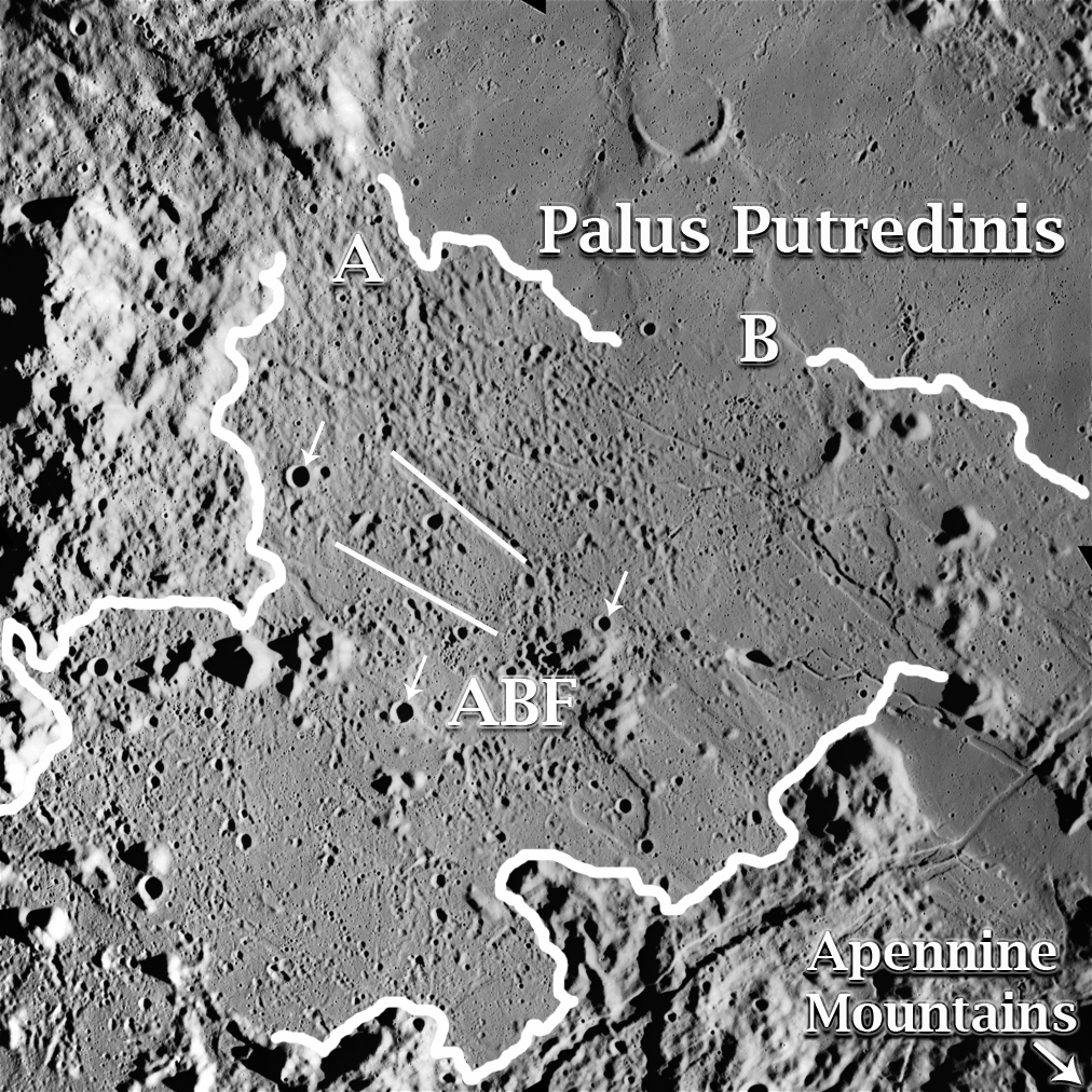 Apollo Metric image (AS15-M-0418) Apennine Bench Formation.