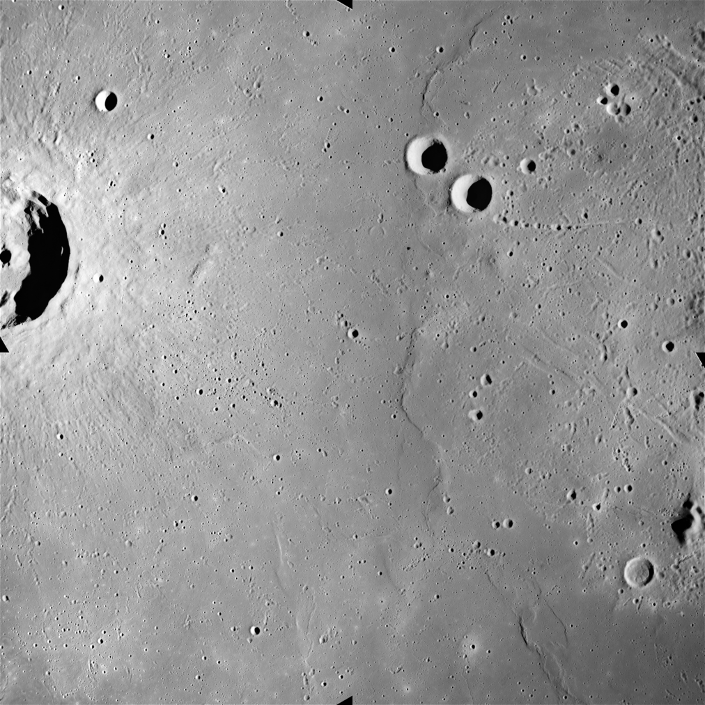Apollo Metric image (AS15-M-0424) Timocharis Crater/Mare Imbrium.