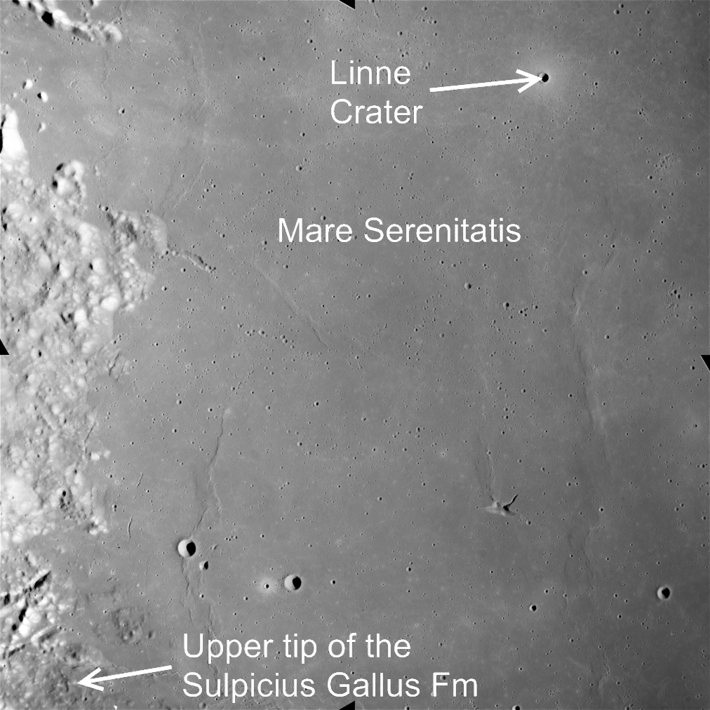 Apollo Metric image AS15-M-0409 Mare Serenitatis