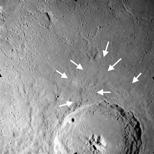 Apollo Metric image (frame ID 
AS16-M-0432) Theophilus crater.