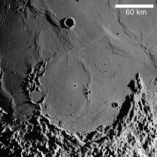 Apollo Metric image (frame ID
AS16-M-2995) Letronne Crater, in Oceanus Procellarum.