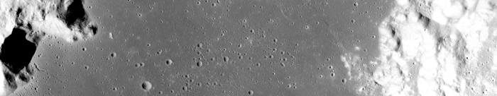 A section of the Apollo Metric frame AS15-M-0888 showing a stretch to enhance mare. [NASA/JSC/Arizona State University]