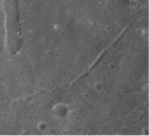 Apollo Metric image (frame ID AS15-M-1116) Close-up view of potential human habitats in Mare Serenitatis.